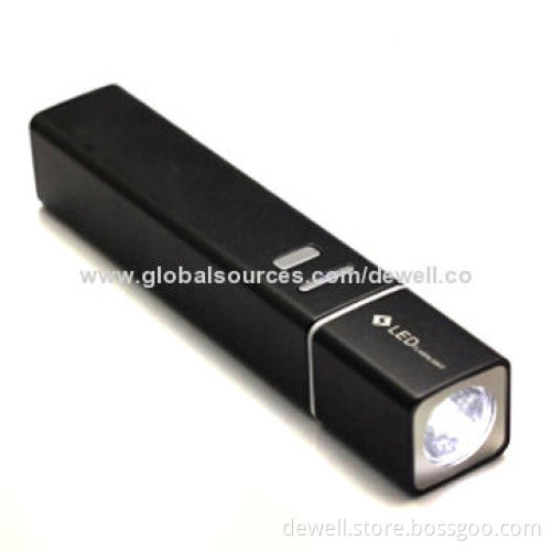 Portable super mini size power bank 2,600mAh with Samsung battery and LED flashlight for choose